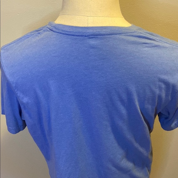 Blue Short Sleeve Tee with Mountain Lifestyle Graphic - Picture 7 of 7